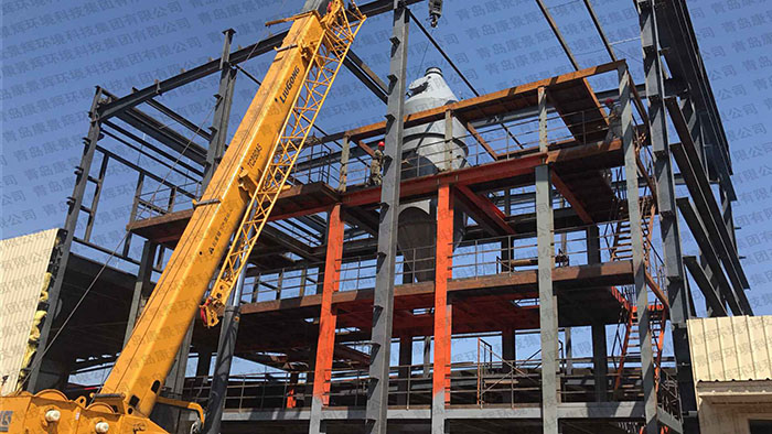 寧夏飼料添加劑三效蒸發器廢水處理項目工程安裝現場 寧夏飼料添加劑三效蒸發器廢水處理項目工程安裝現場